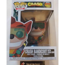 Minor crease on back of the Box Funko Pop! Games 421 Crash Bandicoot with Scuba Gear Pop Vinyl Figure FU33916