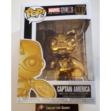 Funko Pop! Marvel 377 Captain America Chrome Studios 10 Stud10s Pop Vinyl Figure FU33515
