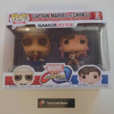 Damaged Box Funko Pop! Games Marvel Vs Capcom Captain Marvel Vs Chun Li 2 Pack Pop