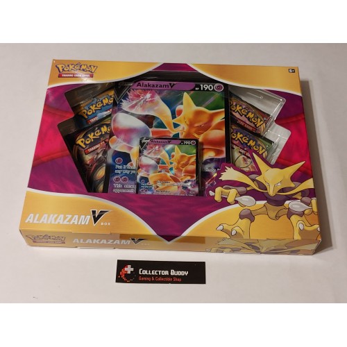 Pokemon Alakazam V Box 4 Booster Packs Promo Oversized Card