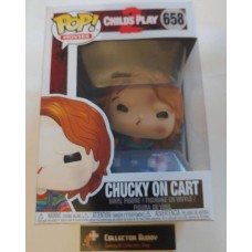 Minor Box Damage Funko Pop! Movies 658 Horror Child's Play 2 Chucky on Cart Pop Vinyl Figure FU35039 Minor Box Damage Funko Pop! Movies 658 Horror Child's Play 2 Chucky on Cart Pop Vinyl Figure FU35039