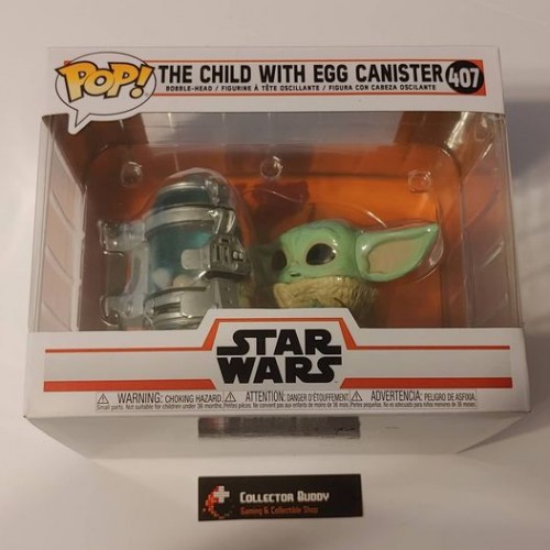 Funko Pop Star Wars 407 The Mandalorian The Child With Egg Canister Deluxe Pop Fu